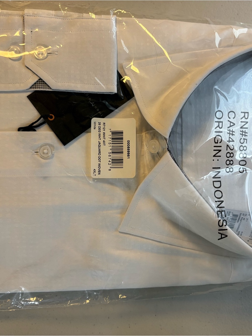 Men's White Dress Shirt - Tailored Spread Collar